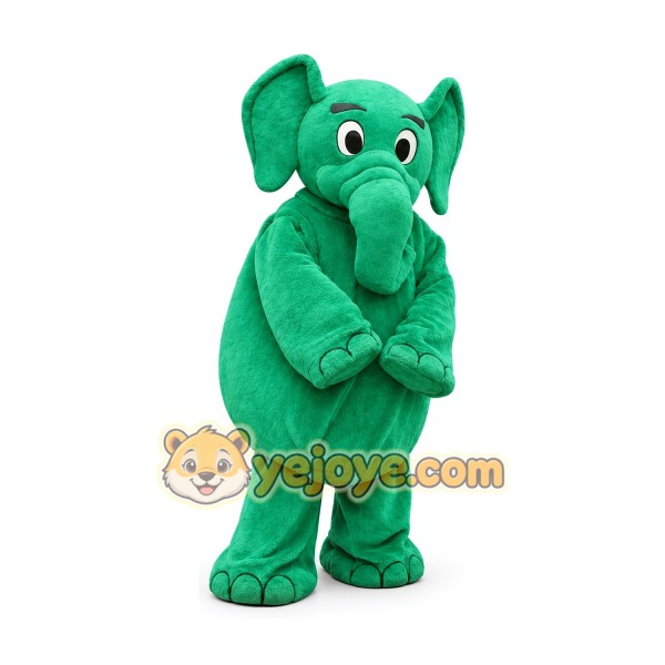 Green Elephant Mascot Costume Adult Full Body Cartoon Animal Character Suit Green Elephant Mascot Costume Adult Full Body Cartoon Animal Character Suit