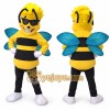 Cool Bee Mascot Costume with Sunglasses & Wings Full Body Cartoon Insect Character Outfit Cool Bee Mascot Costume with Sunglasses & Wings Full Body Cartoon Insect Character Outfit