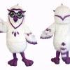 Owl Mascot Costume with Glasses Full Body Cartoon Owl Character Outfit for Events, Parties & Promotions