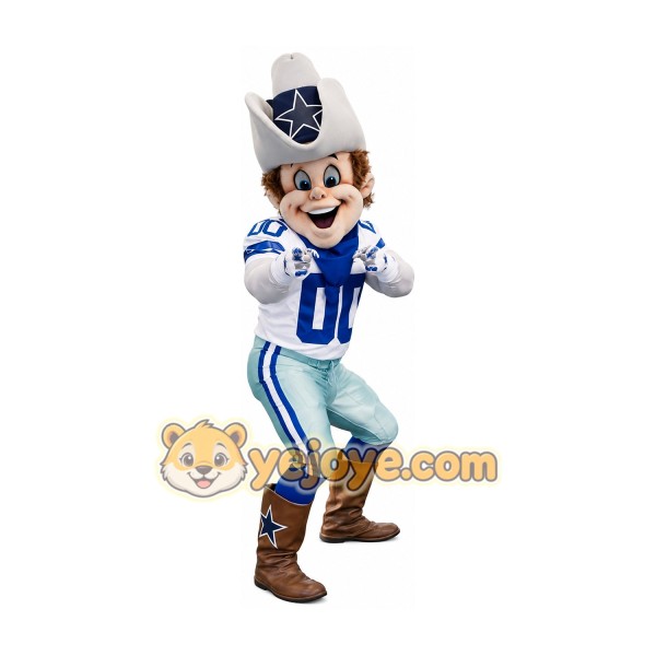 Funny Cowboy Mascot Costume Adult Western Cowboy Character Outfit for Party Halloween Event