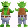 Green Ogre Mascot Costume Adult Cartoon Monster Character Outfit for Party Event Promotion
