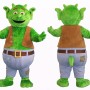 Green Ogre Mascot Costume Adult Cartoon Monster Character Outfit for Party Event Promotion