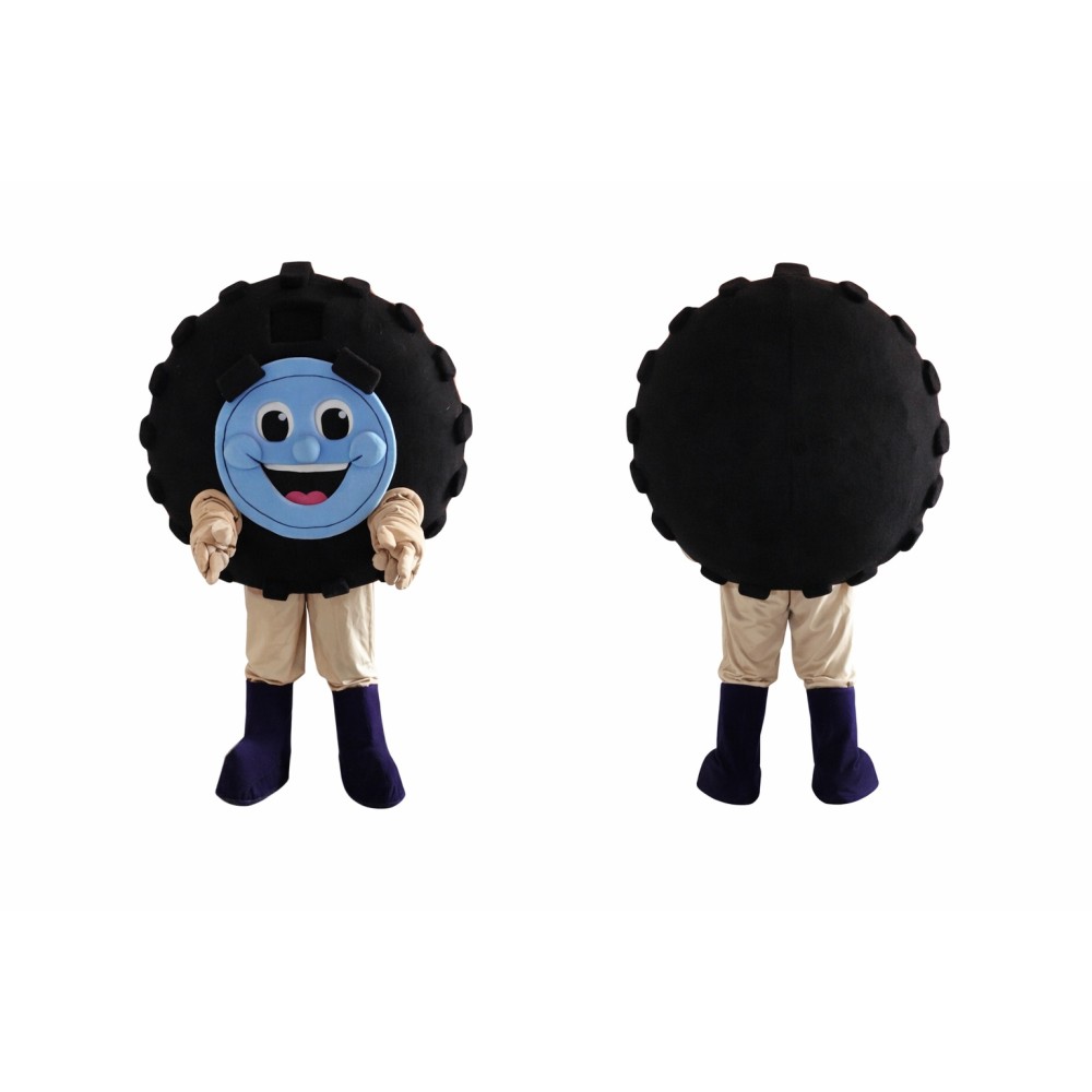 Cartoon Tire Mascot Costume Adult Car Tire Character Outfit for Auto Shop Promotion Party Events