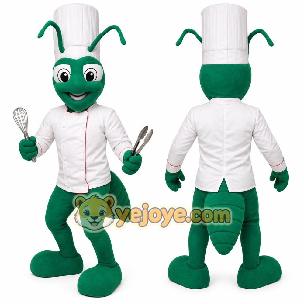 Chef Ant Mascot Costume Adult Full Body Cartoon Insect Character Suit Chef Ant Mascot Costume Adult Full Body Cartoon Insect Character Suit
