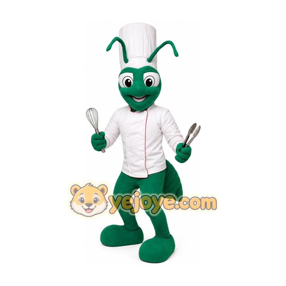 Chef Ant Mascot Costume Adult Full Body Cartoon Insect Character Suit Chef Ant Mascot Costume Adult Full Body Cartoon Insect Character Suit