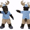 Adult Moose Mascot Costume with Antlers Full Body Cartoon Reindeer Character Outfit for Events, Parties & Promotions
