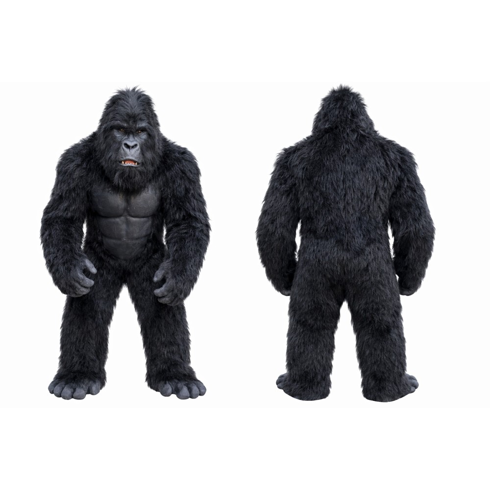 Adult Gorilla Mascot Costume Realistic Black Ape Character Outfit for Party Events Halloween Promotion
