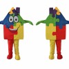 Puzzle House Mascot Costume Adult Puzzle Character Outfit for Party Halloween Event Promotion