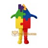 Puzzle House Mascot Costume Adult Puzzle Character Outfit for Party Halloween Event Promotion