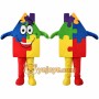Puzzle House Mascot Costume Adult Puzzle Character Outfit for Party Halloween Event Promotion
