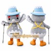 Cartoon Owl Hiker Mascot Costume with Hat & Walking Stick Full Body Character Outfit Cartoon Owl Hiker Mascot Costume with Hat & Walking Stick Full Body Character Outfit
