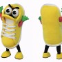 Yellow Sneaker Mascot Costume Adult Full Body Cartoon Shoe Character Suit
