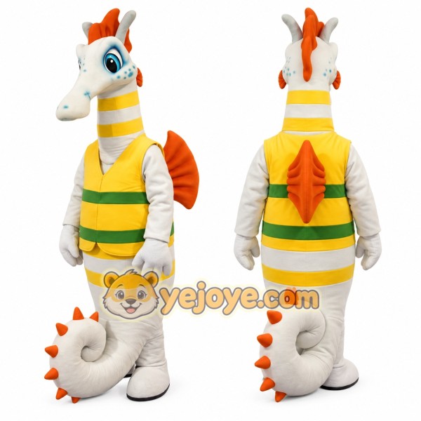 Adult Seahorse Mascot Costume Full Body Cartoon Character Outfit for Party Events & Promotions