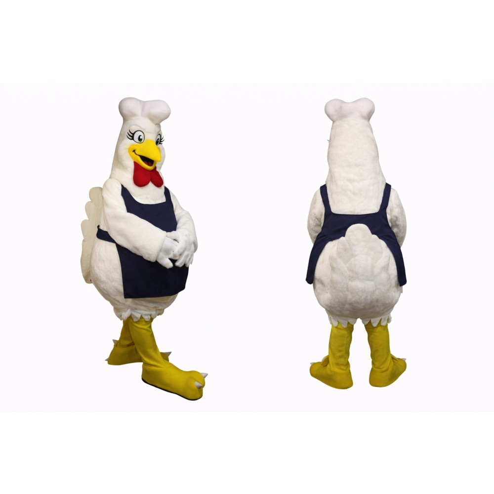 Chef Chicken Mascot Costume Adult Full Body Hen Character Suit