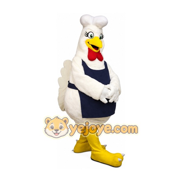Chef Chicken Mascot Costume Adult Full Body Hen Character Suit Chef Chicken Mascot Costume Adult Full Body Hen Character Suit