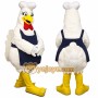 Chef Chicken Mascot Costume Adult Full Body Hen Character Suit