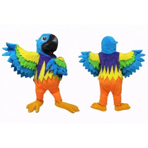 Colorful Parrot Mascot Costume Adult Full Body Bird Character Suit