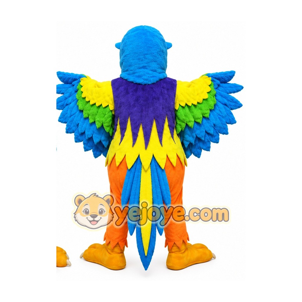 Colorful Parrot Mascot Costume Adult Full Body Bird Character Suit Colorful Parrot Mascot Costume Adult Full Body Bird Character Suit