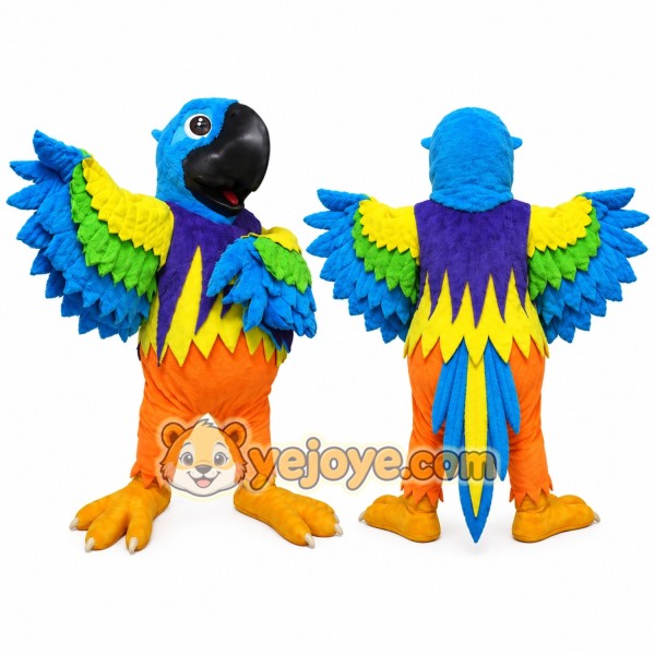 Colorful Parrot Mascot Costume Adult Full Body Bird Character Suit