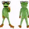Frog Mascot Costume with Glasses Full Body Cartoon Frog Character Outfit for Events, Parties & Promotions