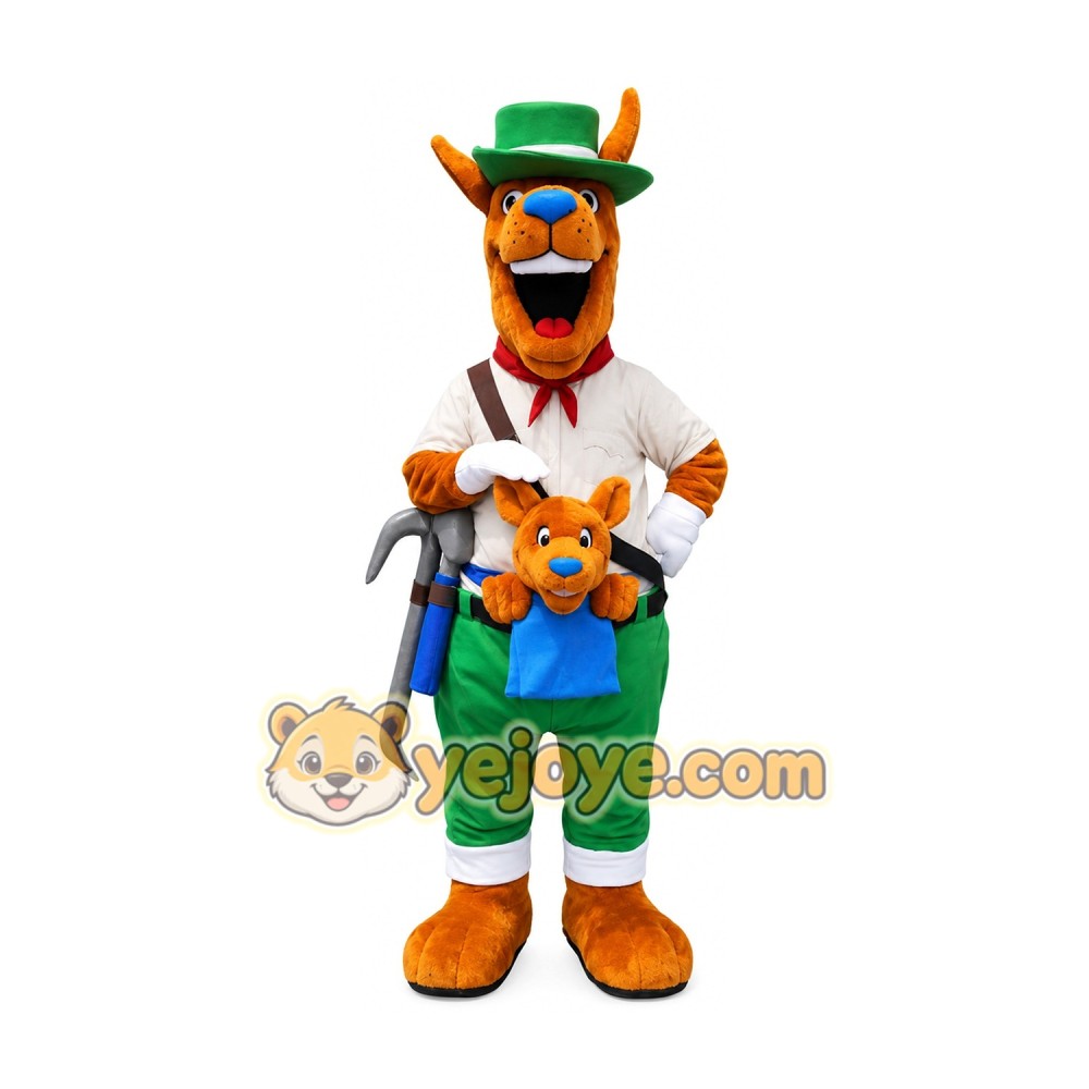 Kangaroo Mascot Costume Adult Full Body Animal Character Suit with Baby Kangaroo Kangaroo Mascot Costume Adult Full Body Animal Character Suit with Baby Kangaroo