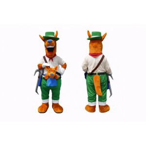Kangaroo Mascot Costume Adult Full Body Animal Character Suit with Baby Kangaroo