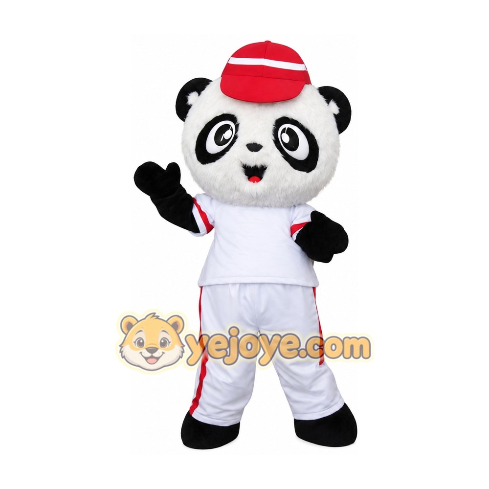 Adult Panda Mascot Costume Sport Uniform Full Body Cartoon Character Outfit for Events & Promotions Adult Panda Mascot Costume Sport Uniform Full Body Cartoon Character Outfit for Events & Promotions