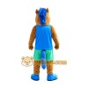 Horse Mascot Costume with Blue Sports Tank Top & Shorts Full Body Cartoon Pony Character Outfit Horse Mascot Costume with Blue Sports Tank Top & Shorts Full Body Cartoon Pony Character Outfit