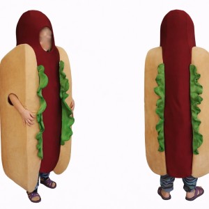 Adult Hot Dog Mascot Costume Full Body Fast Food Character Outfit for Events, Parties & Promotions