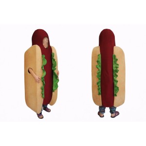 Adult Hot Dog Mascot Costume Full Body Fast Food Character Outfit for Events, Parties & Promotions