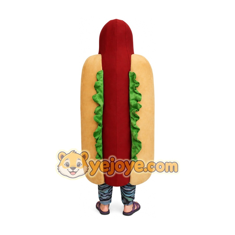 Adult Hot Dog Mascot Costume Full Body Fast Food Character Outfit for Events, Parties & Promotions