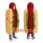 Adult Hot Dog Mascot Costume Full Body Fast Food Character Outfit for Events, Parties & Promotions