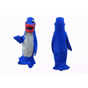 Blue Walrus Mascot Costume Full Body Cartoon Sea Animal Character Outfit