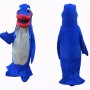 Blue Walrus Mascot Costume Full Body Cartoon Sea Animal Character Outfit