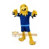 Eagle Mascot Costume with Blue Sports Uniform Full Body Cartoon Bird Character Outfit Eagle Mascot Costume with Blue Sports Uniform Full Body Cartoon Bird Character Outfit