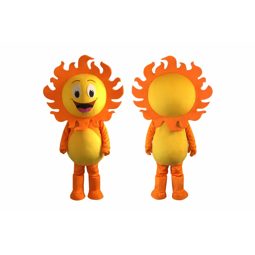 Cartoon Sun Mascot Costume Adult Sunshine Character Outfit for Party Halloween Event Promotion