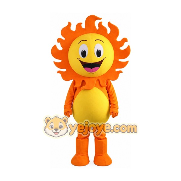 Cartoon Sun Mascot Costume Adult Sunshine Character Outfit for Party Halloween Event Promotion