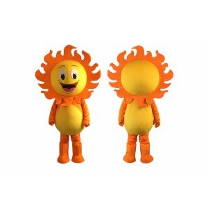 Cartoon Sun Mascot Costume Adult Sunshine Character Outfit for Party Halloween Event Promotion