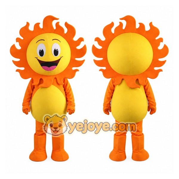 Cartoon Sun Mascot Costume Adult Sunshine Character Outfit for Party Halloween Event Promotion