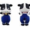 Cute Cow Mascot Costume Adult Cartoon Farm Cow Character Outfit for Party Halloween Event