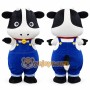 Cute Cow Mascot Costume Adult Cartoon Farm Cow Character Outfit for Party Halloween Event