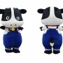 Cute Cow Mascot Costume Adult Cartoon Farm Cow Character Outfit for Party Halloween Event