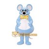 Blue Mouse Mascot Costume with Glasses & Floral Bow Tie Full Body Cartoon Mouse Character Outfit Blue Mouse Mascot Costume with Glasses & Floral Bow Tie Full Body Cartoon Mouse Character Outfit