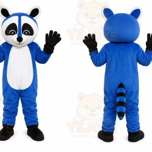 Blue Raccoon Mascot Costume
