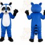 Blue Raccoon Mascot Costume