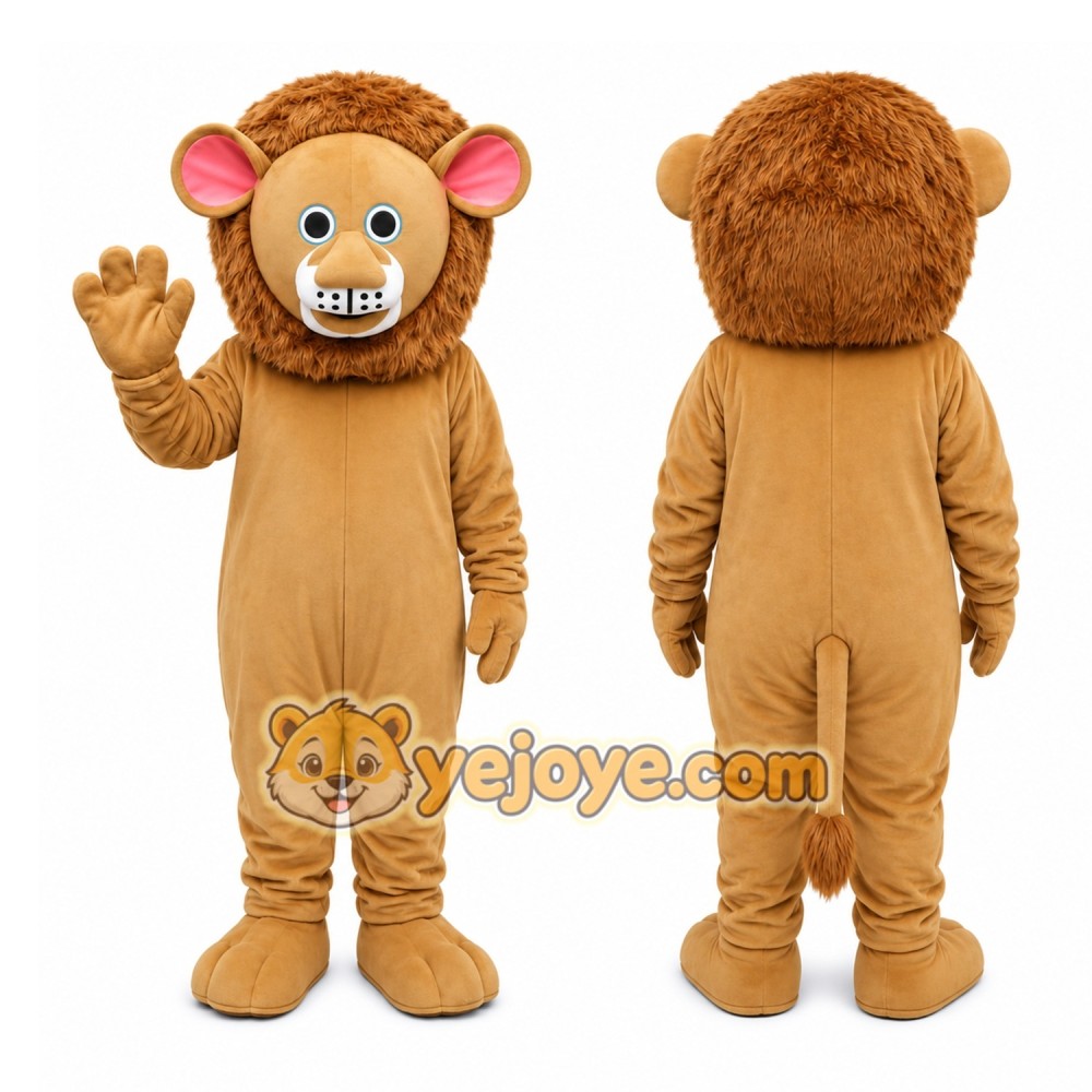 Tan Lion Mascot Costume Tan Lion Mascot Costume