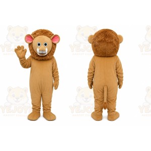 Tan Lion Mascot Costume