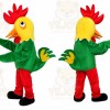 Green Rooster Mascot Costume