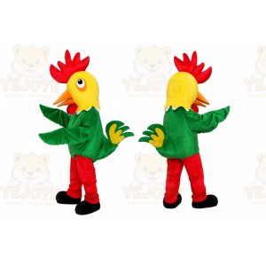 Green Rooster Mascot Costume