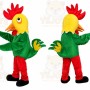 Green Rooster Mascot Costume
